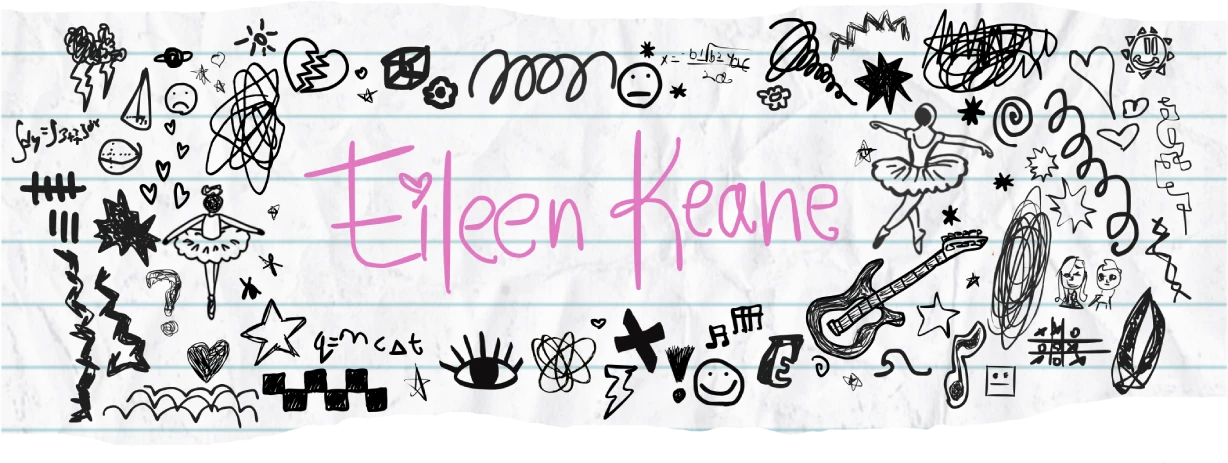 teared off paper with the name Eileen Keane in pink